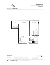 Residence 40 Floor Plan at Hudson Lights, Fort Lee, New Jersey