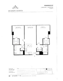 Residence 527 Floor Plan at Hudson Lights, Fort Lee, NJ