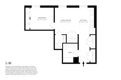 A black and white image of a floor plan for a home.