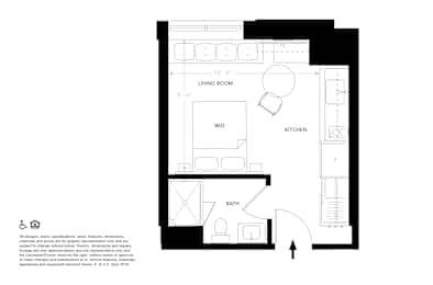 Affordable Floor Plan at 28Grand, Detroit, MI, 48226