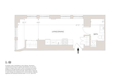 D3 Floor Plan at Book Tower, Detroit, MI, 48226