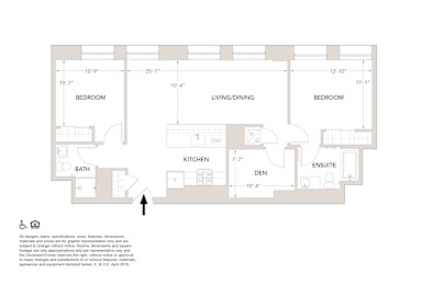 PH2 - 2 Bedrooms 2.5 Bathrooms Floor Plan at Book Tower, Detroit
