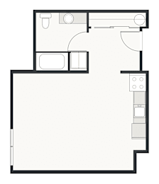 A black and white image of a floor plan for a house.