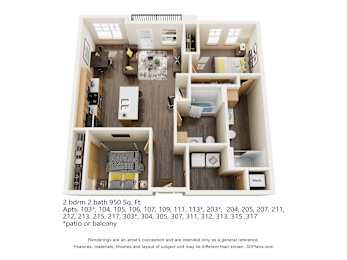  Floor Plan 2 BEDROOM B