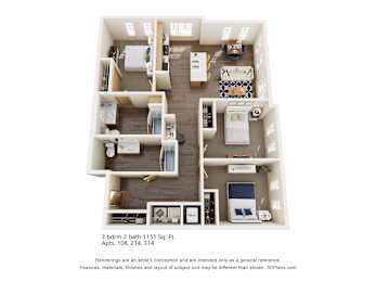  Floor Plan 3 BEDROOM A