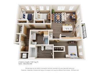  Floor Plan 3 BEDROOM C