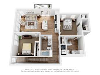 2 Bedroom - E at The Daniels at Northern Gateway Apartments, Saukville, Wisconsin