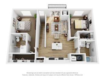 2 Bedroom - F at The Daniels at Northern Gateway Apartments, Saukville, WI, 53080