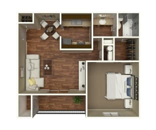 Floor Plan 1 BEDROOM