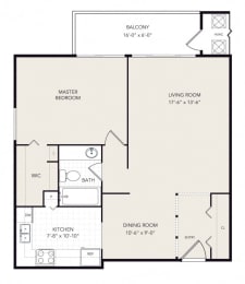 1 bed 1 bath at Willow Creek Apartment , Michigan, 49008