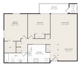 2 bed 2 bath at Willow Creek Apartment, Kalamazoo, MI, 49008