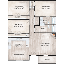  Floor Plan 3 BEDROOM