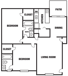 a plan of a floor plan of an apartment building