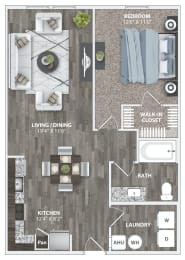 a 1 bedroom floor plan  apartments