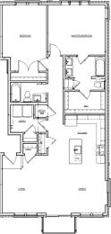 floor plan of the first floor of a modern house