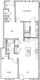 floor plan of the first floor of a modern house