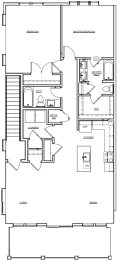 floor plan of the second level of the first floor of a house