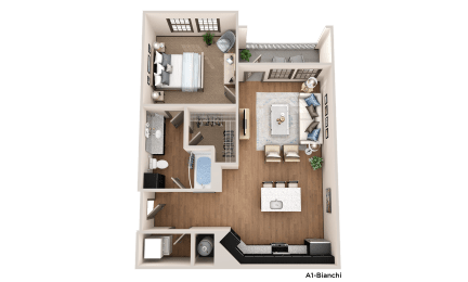 the bedroom floor plan of 460 sq ft