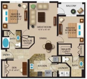  Floor Plan Tupelo + Den