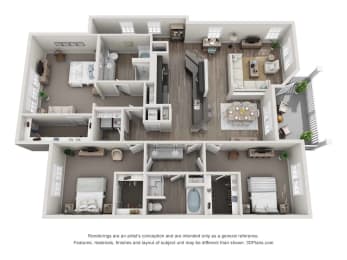 greystone falls 3 bedroom with garage floor plan