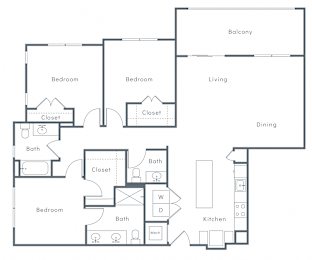 A black and white image of a house floor plan.