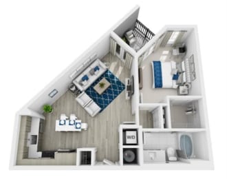 a bedroom with a bed and a chair in a room at Altis Grand Central, Florida