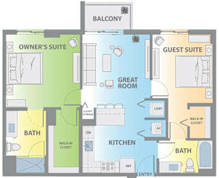 a floor plan of a room with a bathroom and a closet
