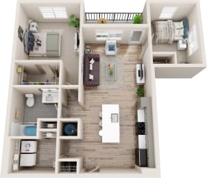 a floor plan of a 1 bedroom192 sq ft apartment