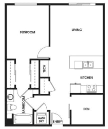 a floor plan of a small apartment