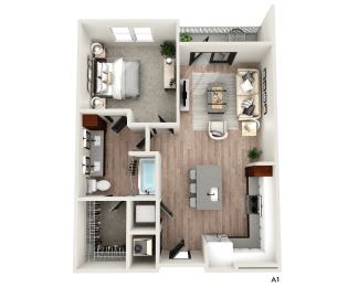 the bedroom floor plan of 460 sq ft