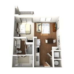 a1 floor plan  1 bedroom with 2 baths  1192 square feet