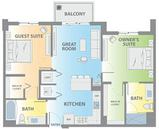 a floor plan of a room with a bathroom and a closet