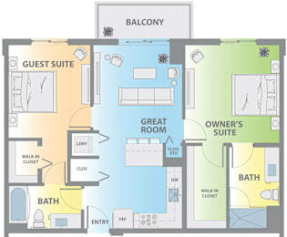 a floor plan of a room with a bathroom and a closet
