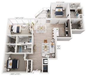  Floor Plan 3A