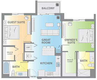 a floor plan of a room with a bathroom and a closet