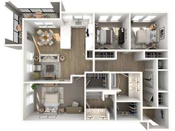 A series of images showing different rooms of a house.