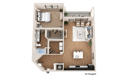 the bedroom floor plan of 460 sq ft