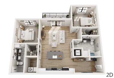 A 2D floor plan of a house with labeled rooms.