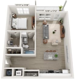  Floor Plan One Bedroom