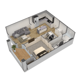 a floor plan of a home with a living room and a dining room