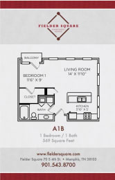  Floor Plan A1B Studio