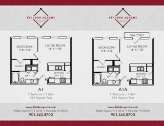  Floor Plan A1 One Bedroom