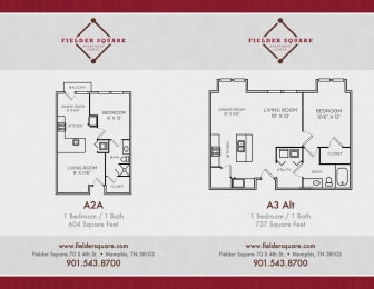  Floor Plan A2 One Bedroom