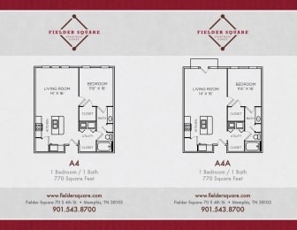  Floor Plan A4 One Bedroom