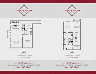  Floor Plan A9 One Bedroom