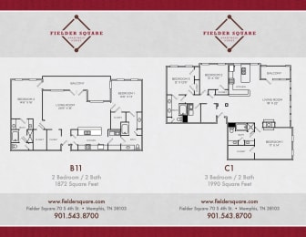  Floor Plan B11 Two Bedroom Two Bath