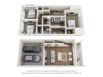 Three Bed Floorplan at Allier Heartwood, Richmond Hill, GA, 31324
