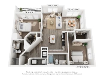 a 1 bedroom floor plan  summit