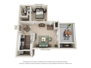 Oak Floor Plan at Preston Grove, Georgia, 31419