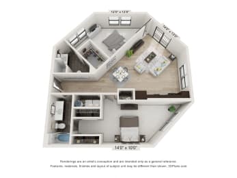  Floor Plan The Cleveland - B9